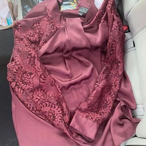 Maroon Lace Top